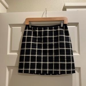 Madewell Double Windowpane Mini Skirt